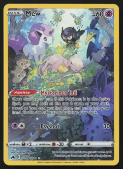 Mew GG10/GG70 Holo Crown Zenith Galarian Gallery Pokemon English NM - Image 1