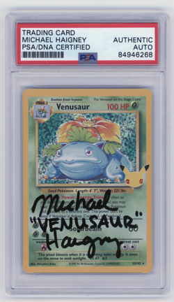PSA Signed Michael Haigney Pokemon Venusaur 15/102 Celebrations Classic - Image 1