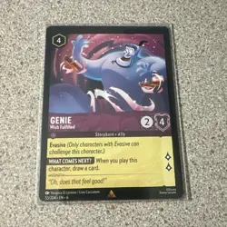 Disney Lorcana TCG Genie - Wish Fulfilled 53/204 English Amethyst Rare Evasive - Image 1