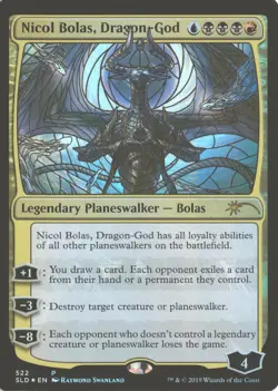 MTG Nicol Bolas, Dragon-God *Foil* Stained Glass (522) Secret Lair Bonus NM - Image 1