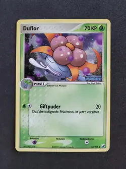 Pokemon, Duflor, EX Verborgene Machte, 58/115 Holo Stamp, Deutsch, EX - Image 1