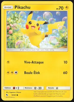 Carte Pokemon Pikachu 19/68 Destinees Occultes Francais - Image 1