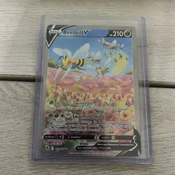 Pokemon Beedrill v TCG Sword & Shield Astral Radiance Holo Card 161/189 - Image 1