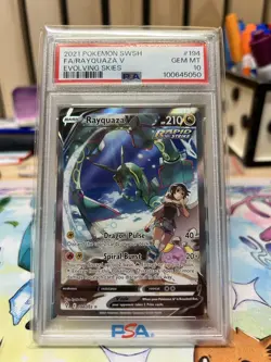 Pokemon Rayquaza V Evolving Skies Full Alt Art #194 PSA 10 Gem Mint - Image 1