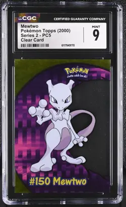 CGC 9 MINT Mewtwo 2000 Series 2 Topps PC5 Clear Card Pokemon Card - Image 1