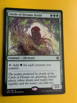 Circle of Dream Druid. AFR rare ELf. MTG Card. - Image 2