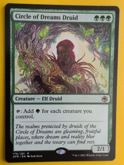 Circle of Dream Druid. AFR rare ELf. MTG Card. - Image 4