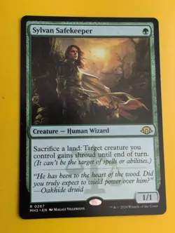 Sylvan Safekeeper. rare human wizard. MH3 MTG Card. - Image 2