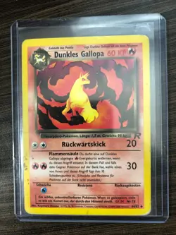 US SHIPPING Dunkles Gallopa 44/82 Rocket Set German WOTC Pokemon Card - Image 1