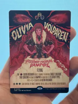 1X Olivia Voldaren BORDERLESS POSTER MINT MTG Magic INR Innistrad Remastered EDH - Image 1
