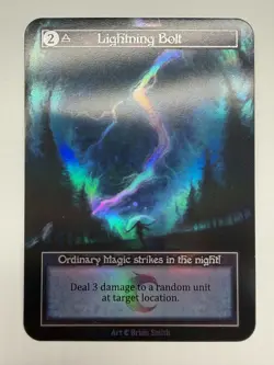 Sorcery Contested Realm - Lightning Bolt Foil Alt Art - Team Covenant Promo - Image 2