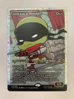 MTG TMNT (TMT) Dark Leo & Shredder (Showcase) Fracture Foil #299 - Image 1