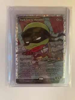 MTG TMNT (TMT) Dark Leo & Shredder (Showcase) Fracture Foil #299 - Image 3