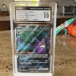 CGC 10 Team Rocket's Crobat ex 217/182 Sv10 Destined Rivals 2025 Holo - Image 1