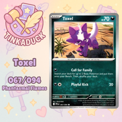Toxel 067/094 Pokemon Phantasmal Flames Near Mint English - US Seller! - Image 1