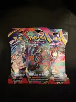 Pokemon TCG chaos Rising 13 Hanger Packs - Image 1