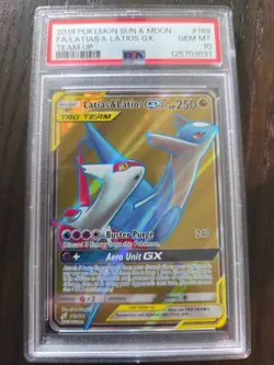 Pokemon Latias & Latios GX 169/181 Full Art SM Team Up PSA 10 GEM MINT - Image 1