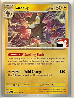 Luxray 071/193 Prize Pack Series 4 Play! Pokemon Stamped Non-Holo Near Mint - Image 1