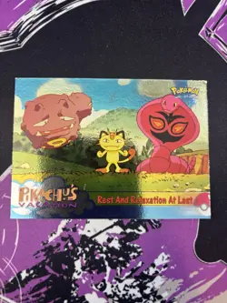 Topps Pikachus Vacation Pokemon - Foil #49 Rest and Relaxation At Last - Image 1