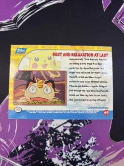 Topps Pikachus Vacation Pokemon - Foil #49 Rest and Relaxation At Last - Image 2