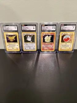 Cgc Slabs Vintage Pokemon Holo Lot Zapdos Wigglytuff Ninetales Electrode - Image 1