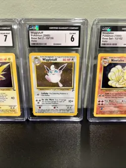Cgc Slabs Vintage Pokemon Holo Lot Zapdos Wigglytuff Ninetales Electrode - Image 3