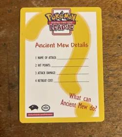 Pokemon TCG Ancient Mew Promo Holo Rare Card 1999/2000 MINT Condition - Image 5