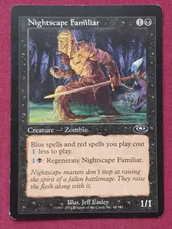 Magic The Gathering PLANESHIFT NIGHTSCAPE FAMILIAR black card MTG - Image 1