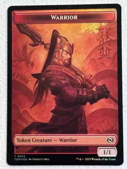 Dragon (0011) // Warrior Double-Sided Token 11 // 13 Foil Tarkir: Dragonstorm - Image 2