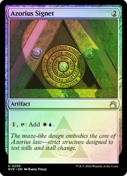 Magic The Gathering MTG AZORIUS SIGNET FOIL Ravnica Remastered NM Near Mint - Image 1