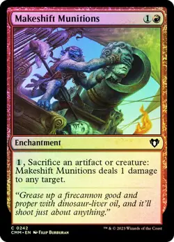 Magic The Gathering MTG MAKESHIFT MUNITIONS FOIL Commander Masters NM Near Mint - Image 1
