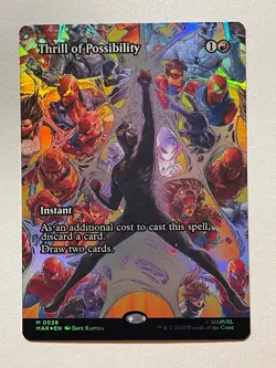 Thrill Of Possibility 0028 Borderless FOIL Spider Man MTG Magic The Gathering - Image 1