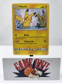 Pokemon Pikachu SM162 Sun Moon Black Star Promo Holo Swirl MP sc - Image 1