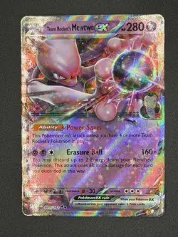 Pokemon Destined Rivals Team Rocket’s Mewtwo ex Double Rare 081/182 - Image 1