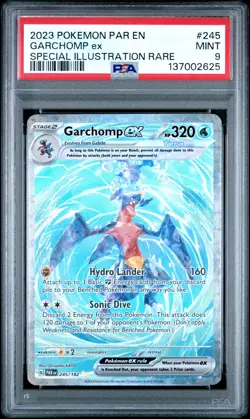PSA 9 GARCHOMP EX 245/182 SPECIAL ILLUSTRATION RARE PAR EN-PARADOX RIFT POKEMON - Image 1