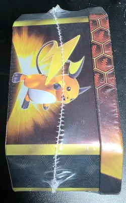 Pokemon Hidden Fates Raichu GX Tin – Factory Sealed 2019 full cellophane version - Image 4