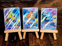 Pokemon 1st Partner Illustration Collections Turtwig #40 Chimchar #41 Piplup #42 - Image 1
