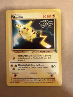 Pikachu #4 Black Star Promo - Pokemon The First Movie Vintage - Image 1