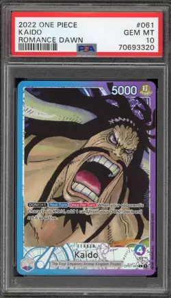 One Piece CCG Kaido Romance Dawn Alternate Art OP01-061 PSA 10 Gem Mint - Image 1