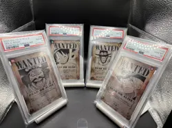 ONE PIECE OP13 WANTED POSTER ALTERNATE ART PSA 10 COMPLETE SET TCG JAPAN 2025 - Image 1