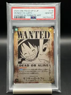 ONE PIECE OP13 WANTED POSTER ALTERNATE ART PSA 10 COMPLETE SET TCG JAPAN 2025 - Image 4