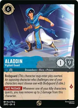 Aladdin - Vigilant Guard Cold Foil Promo Disney Lorcana Promo Cards 29 NM - Image 1