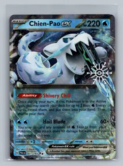 Chien-Pao ex (Holiday Calendar) 061/193 Snowflake Stamp Promo Pokemon Card NM - Image 1