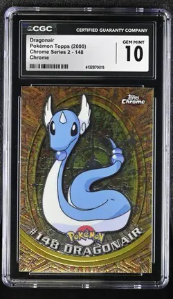 CGC 10 Dragonair 148 Pokemon 2000 Topps Chrome Series 2 Pokemon Card - Image 1