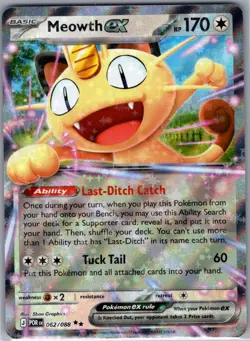 Meowth ex 062/088 ME03: Perfect Order - Pokemon Card - NM - Image 1