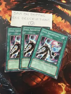 3x Soul Absorption Playset Random Mixed Sets/Rarity/Edition YuGiOh! Cards - Image 1
