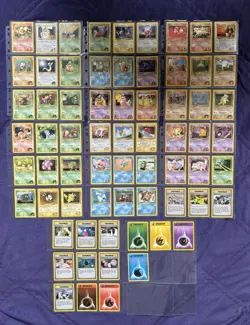 67x Pokemon Gym Heroes WOTC Vintage Card Lot English - Image 1