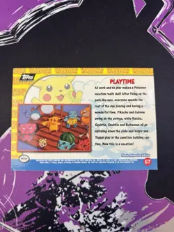 Topps Pikachus Vacation Pokemon - Regular #57 Playtime - Image 2
