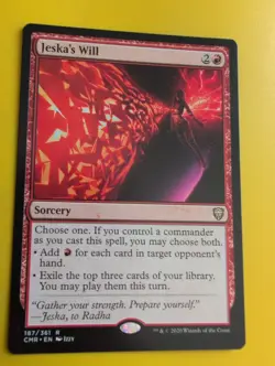 Jeska's Will. rare Sorcery. CMR. MTG Card. - Image 3