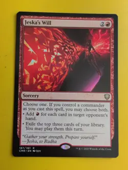 Jeska's Will. rare Sorcery. CMR. MTG Card. - Image 4